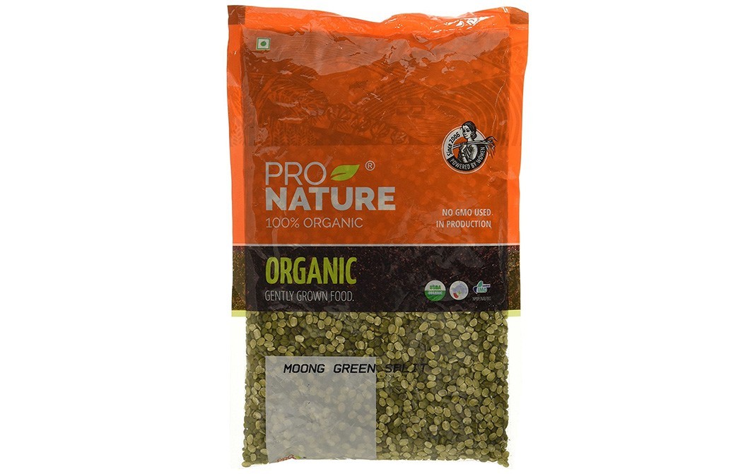 Pro Nature Organic Moong Green Split   Pack  500 grams